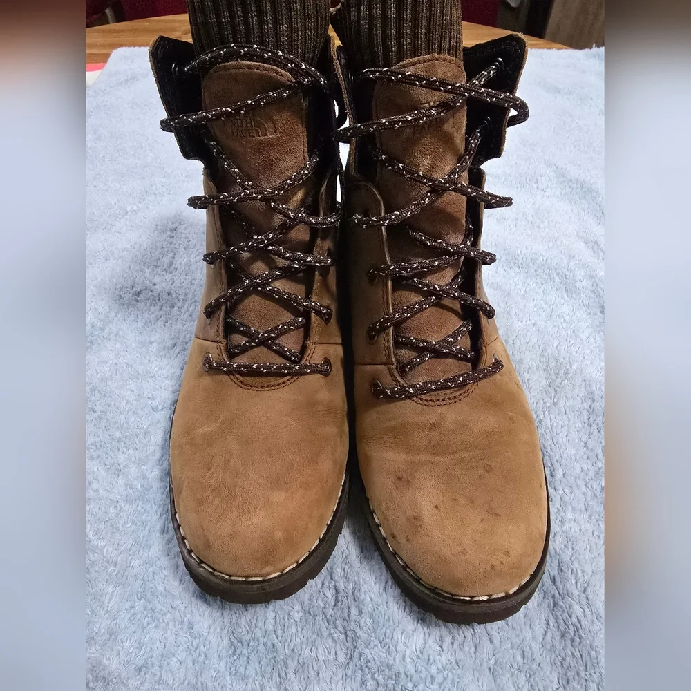 For Women The North Face Brown Lace Up Boots for Outdoor Adventures - Picture 12 of 15